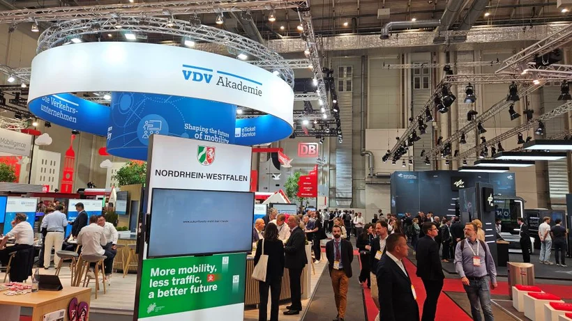 Foto vom Messestand des Gemeinschaftsstandes NRW.