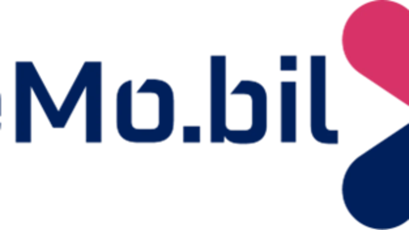 Logo des Projekts „NeMo.bil“ mit modernem Schriftzug und stilisiertem, buntem Propeller-Symbol.